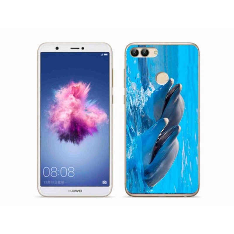 Gél borító mmCase mobil Huawei P Smart - delfinek - mobiltelefonokhoz