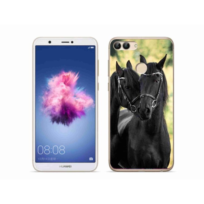 Gél borítás mmCase a Huawei P Smarthoz - két fekete ló