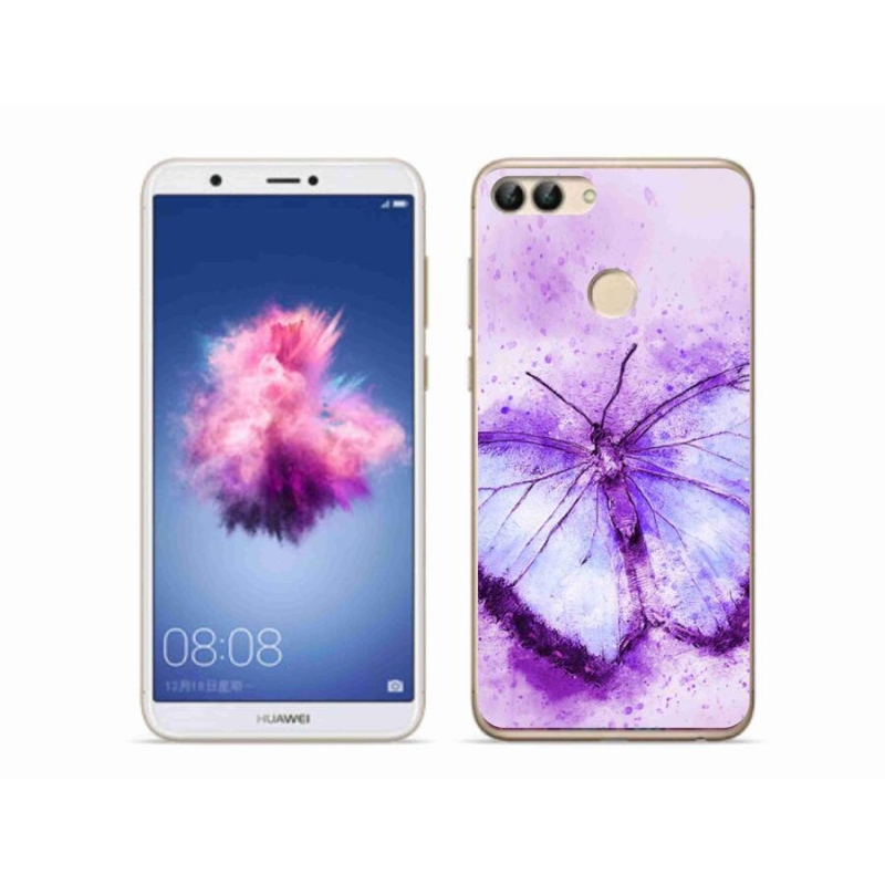 Gél borító mmCase a mobil Huawei P Smart - lila pillangóhoz