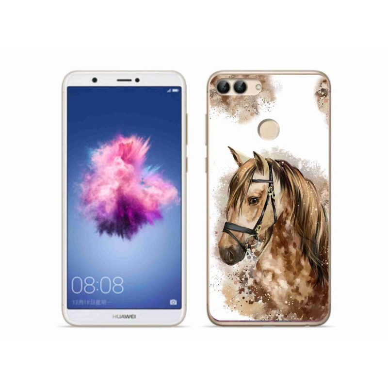 Gél borító mmCase a Huawei P Smarthoz - barna rajzfilm ló