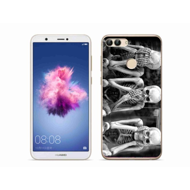 Gél borító mmCase mobil Huawei P Smart - csontvázakhoz