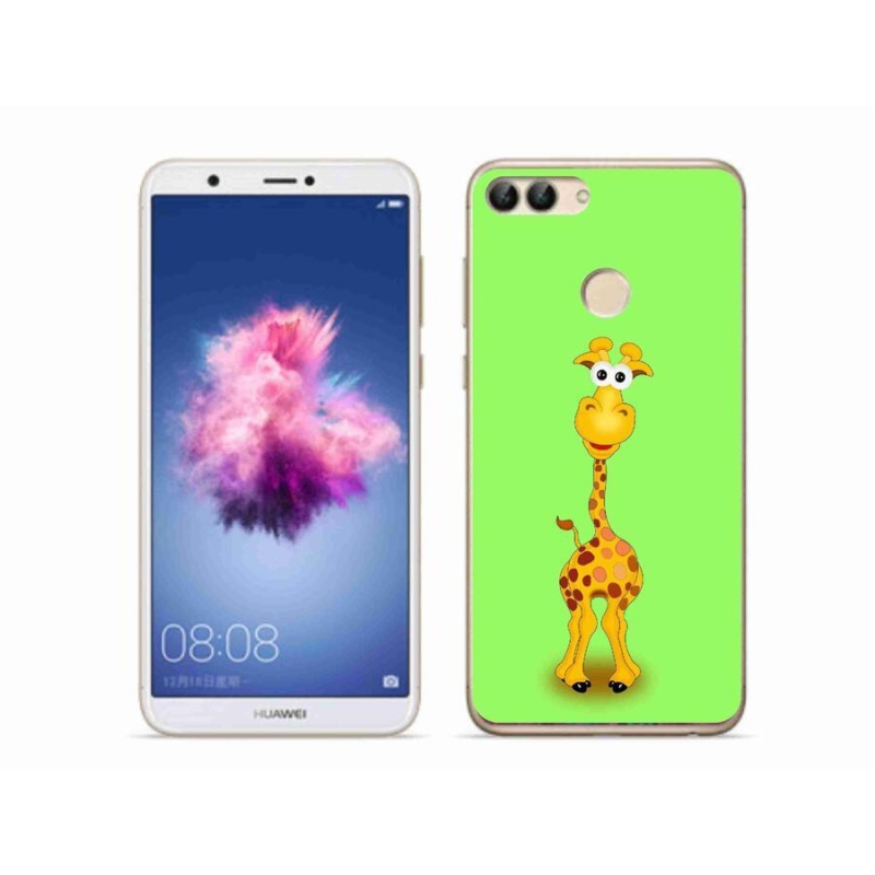 Gél borító mmCase a mobil Huawei P Smart - rajzfilm zsiráfhoz