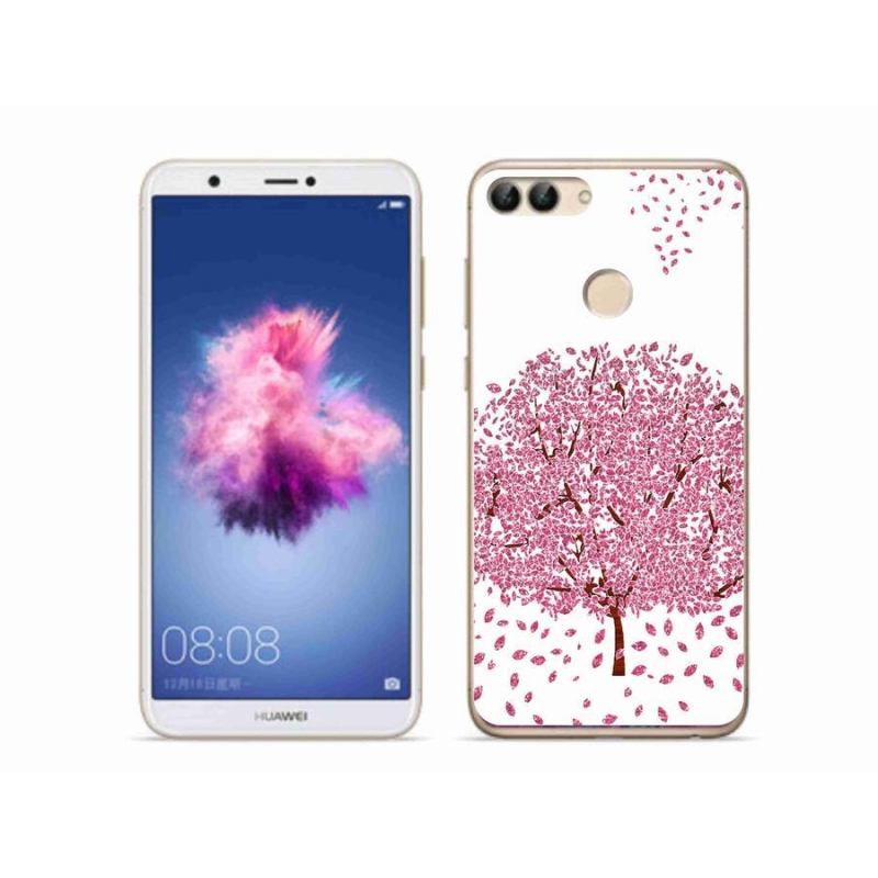 Gél borító mmCase mobil Huawei P Smart - rajzfilm fa levelekkel