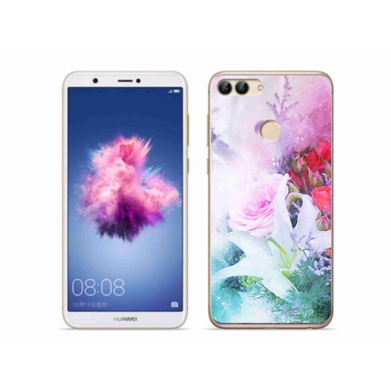 Gél borító mmCase mobil Huawei P Smart - virágok 4