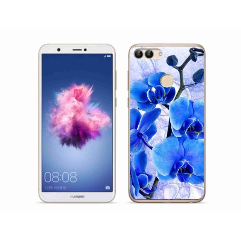 Gél borító mmCase mobiltelefonhoz Huawei P Smart - kék virágok