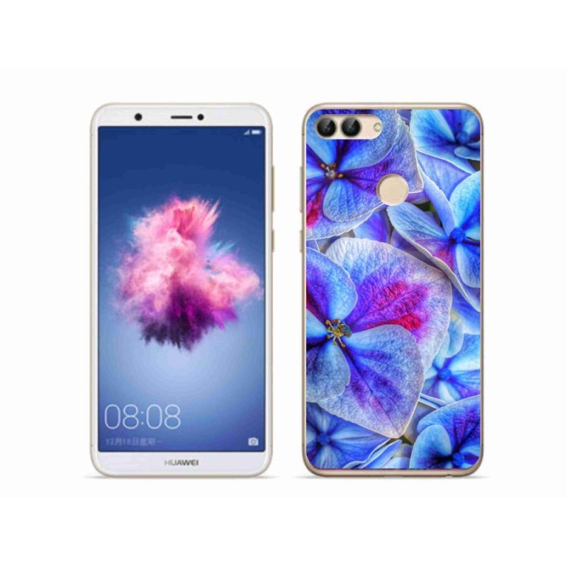 Gél borító mmCase mobiltelefonhoz Huawei P Smart - kék virágok 1