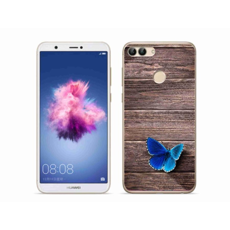 Gél védőhuzat mmCase mobiltelefonhoz Huawei P Smart - kék pillangó 1