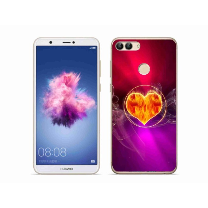 Gél borító mmCase a mobil Huawei P Smart - tüzes szívhez