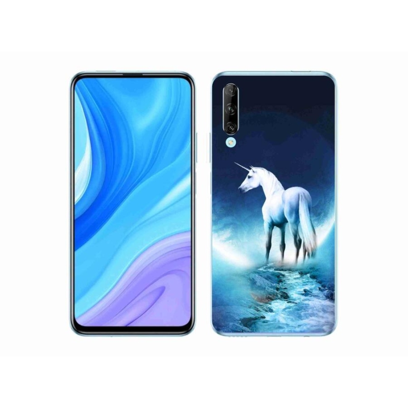 Gél borítás mmCase a Huawei P Smart Pro (2019) - fehér egyszarvúhoz