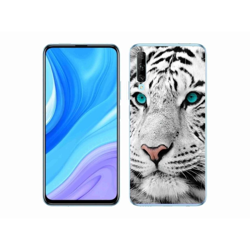Gél borítás mmCase a Huawei P Smart Pro (2019) számára - fehér tigris