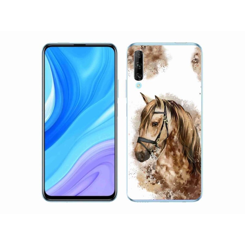Gél borító mmCase a mobil Huawei P Smart Pro (2019) - barna rajzfilm lóhoz