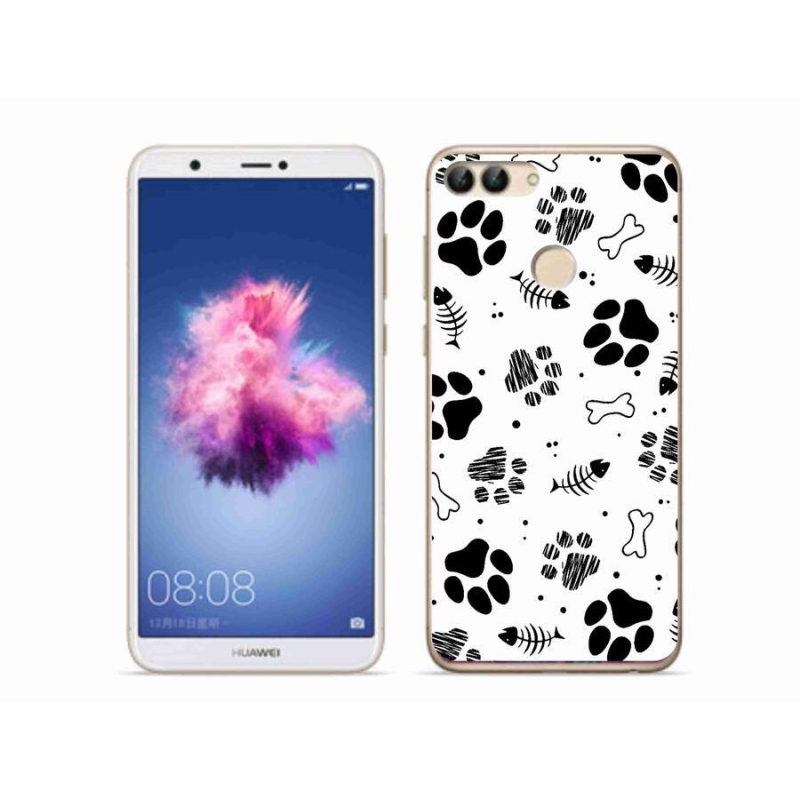 Gél borító mmCase mobil Huawei P Smart - kutyamancsok 1