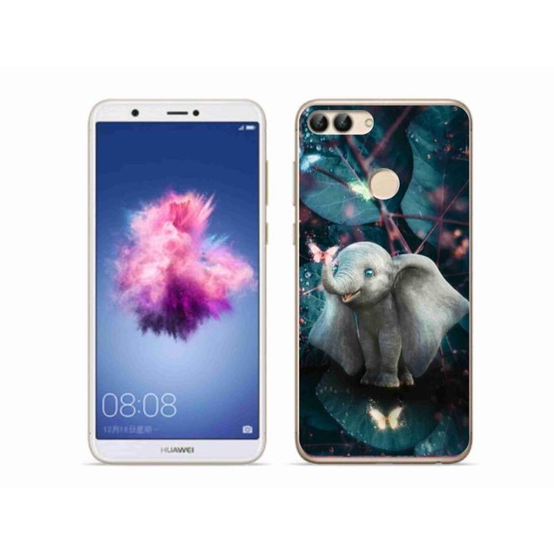 Gél borító mmCase a mobil Huawei P Smart - aranyos elefánthoz