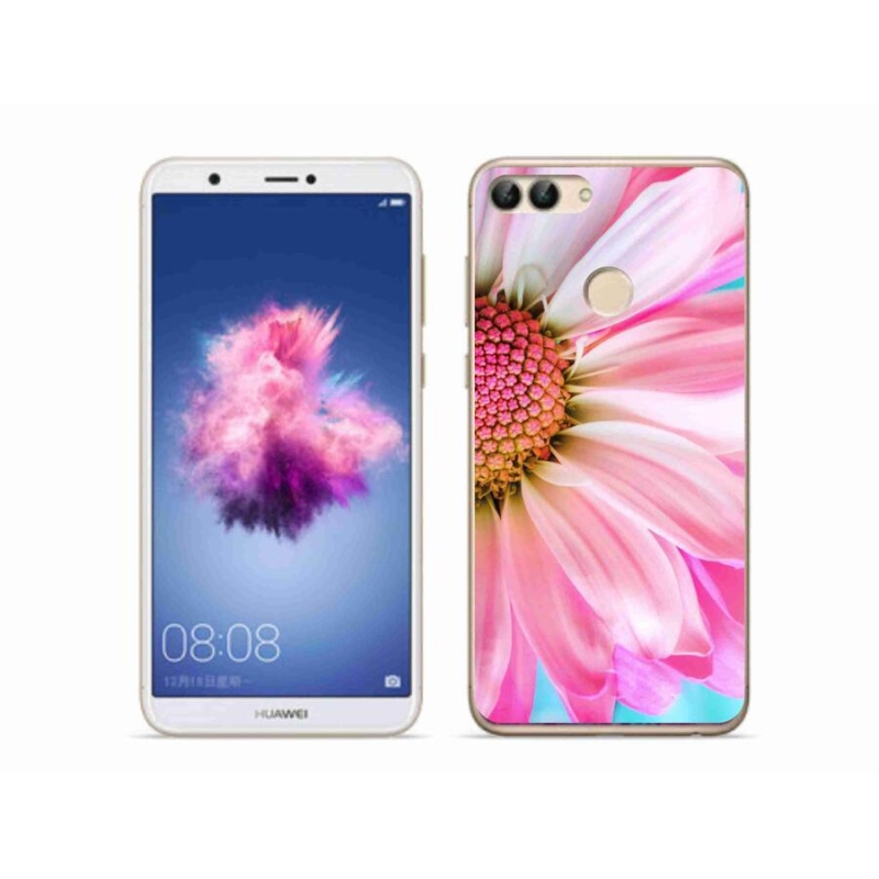 Gél borító mmCase mobiltelefonhoz Huawei P Smart - rózsaszín virág