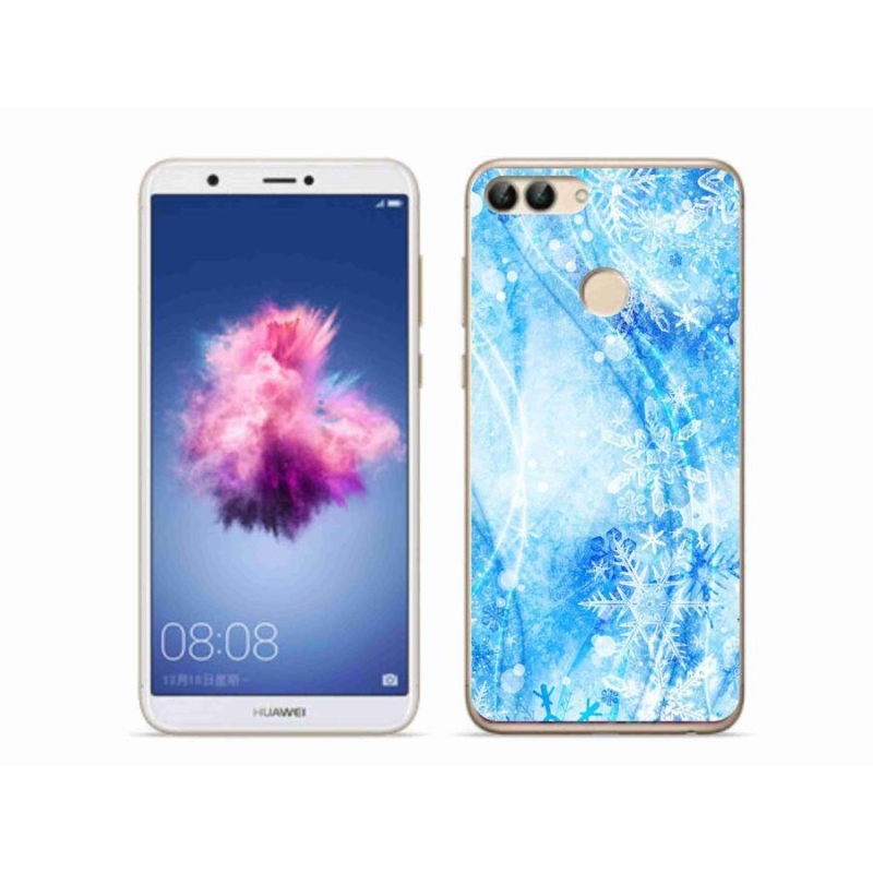 Gél borító mmCase a Huawei P Smarthoz - hópelyhek