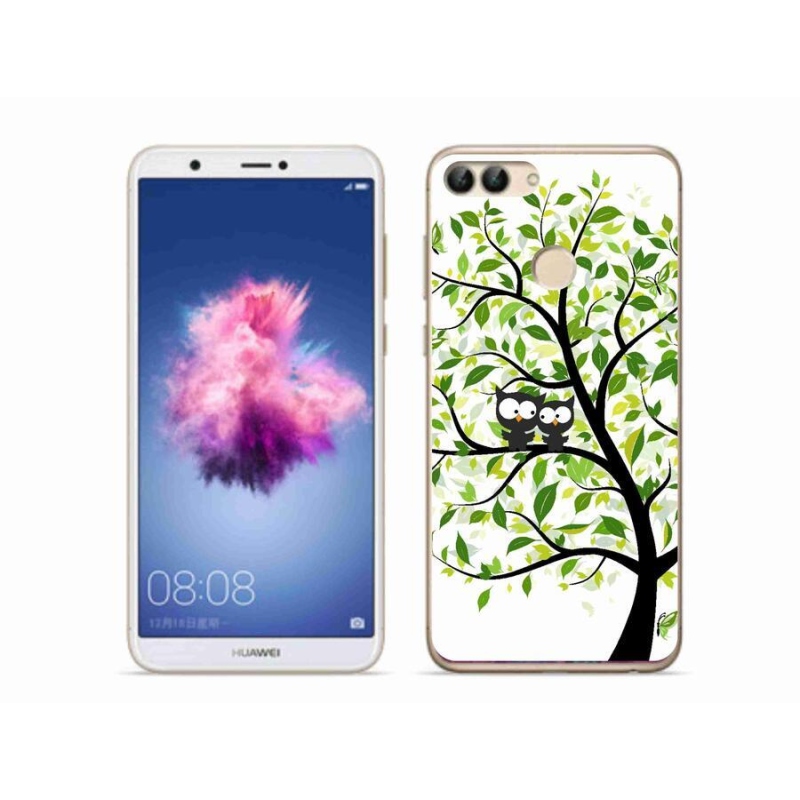 Gél borító mmCase a mobil Huawei P Smart - baglyok a fán