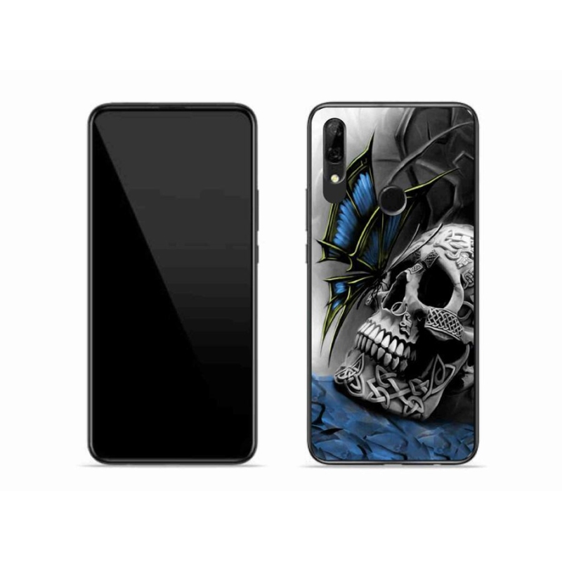 Gél borító mmCase a mobil Huawei P Smart Z - pillangó és koponya számára