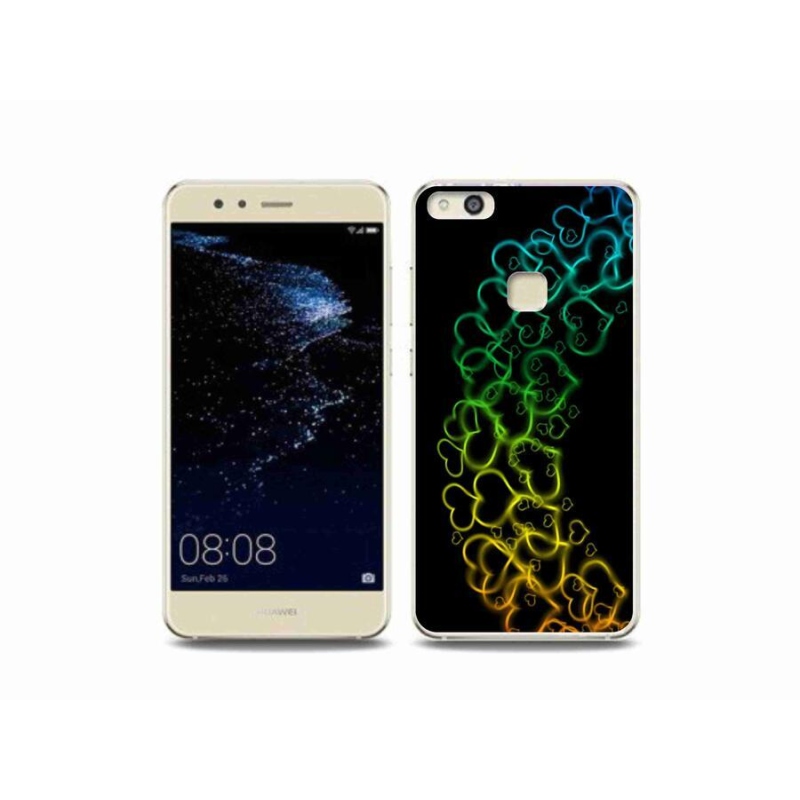 Gél borító mmCase a mobil Huawei P10 Lite készülékhez - színes szívek