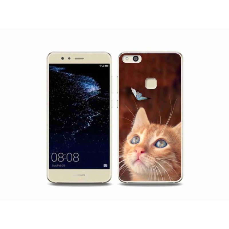 Gél borító mmCase a mobil Huawei P10 Lite készülékhez - pillangó és cica
