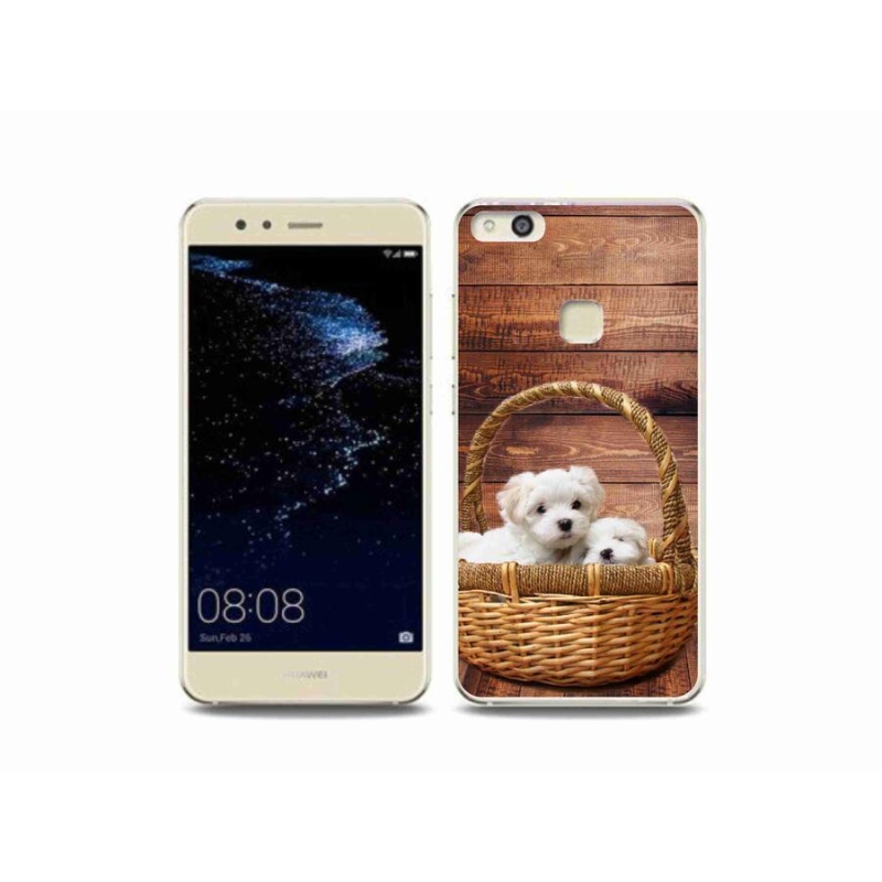 Gél borítás mmCase mobil Huawei P10 Lite - kölyökkutyákhoz
