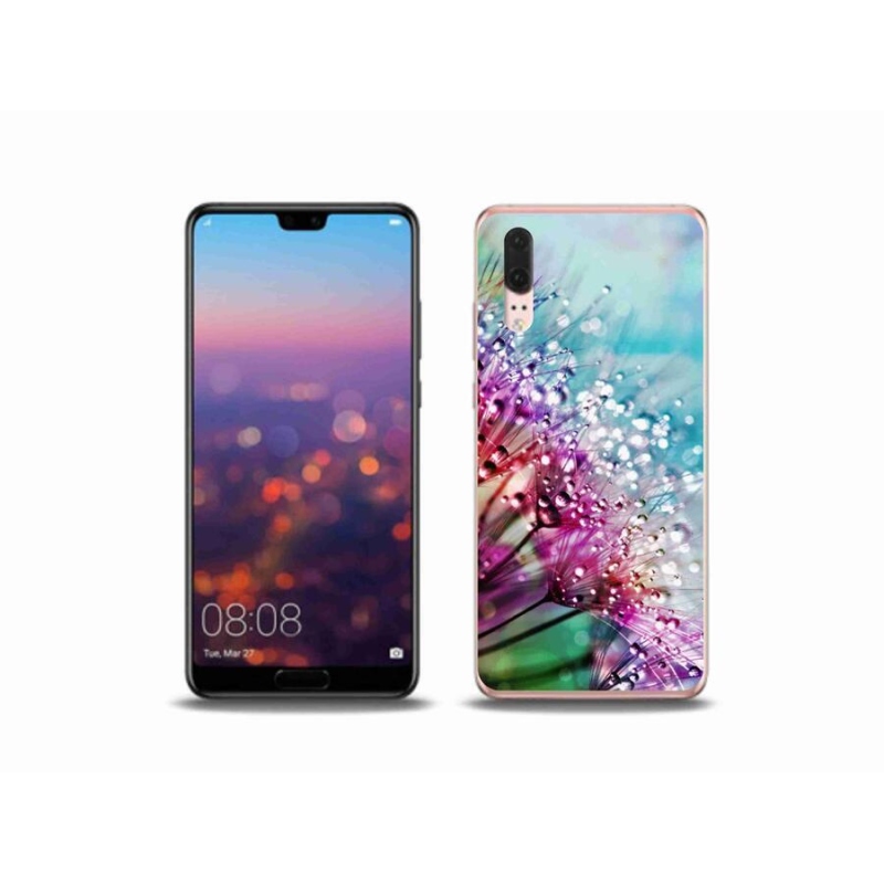 Gél borítás mmCase mobil Huawei P20 - színes virágok