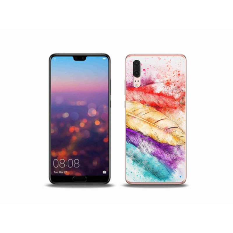 Gél borítás mmCase mobil Huawei P20 - színes toll