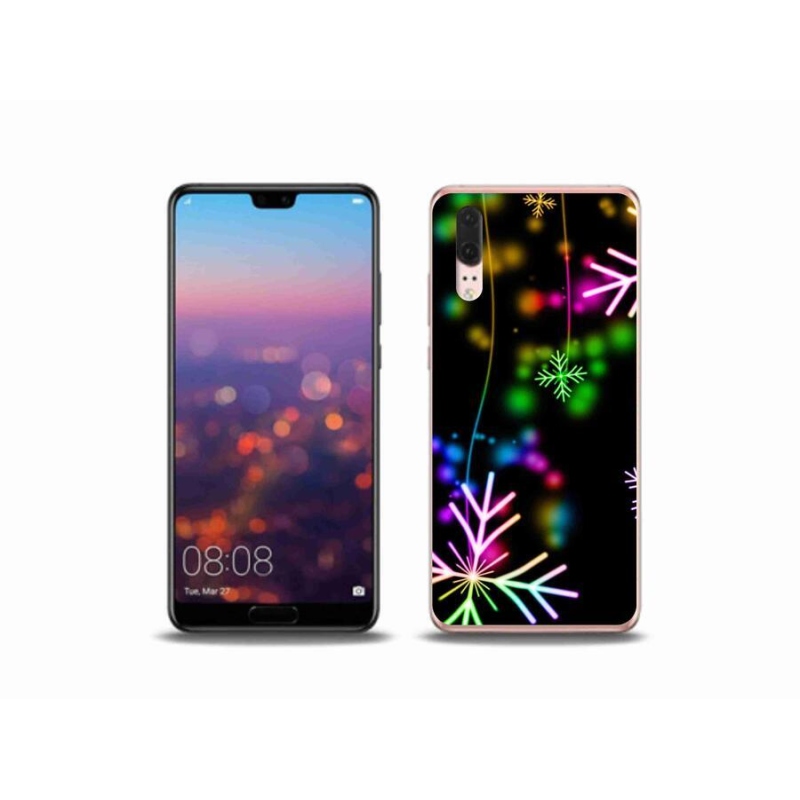 Gél borító mmCase a mobil Huawei P20 - színes pelyhek
