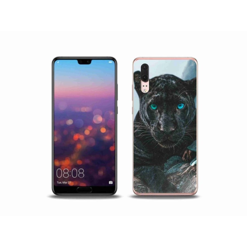 Gél borítás mmCase a Huawei P20 készülékhez - fekete párduc