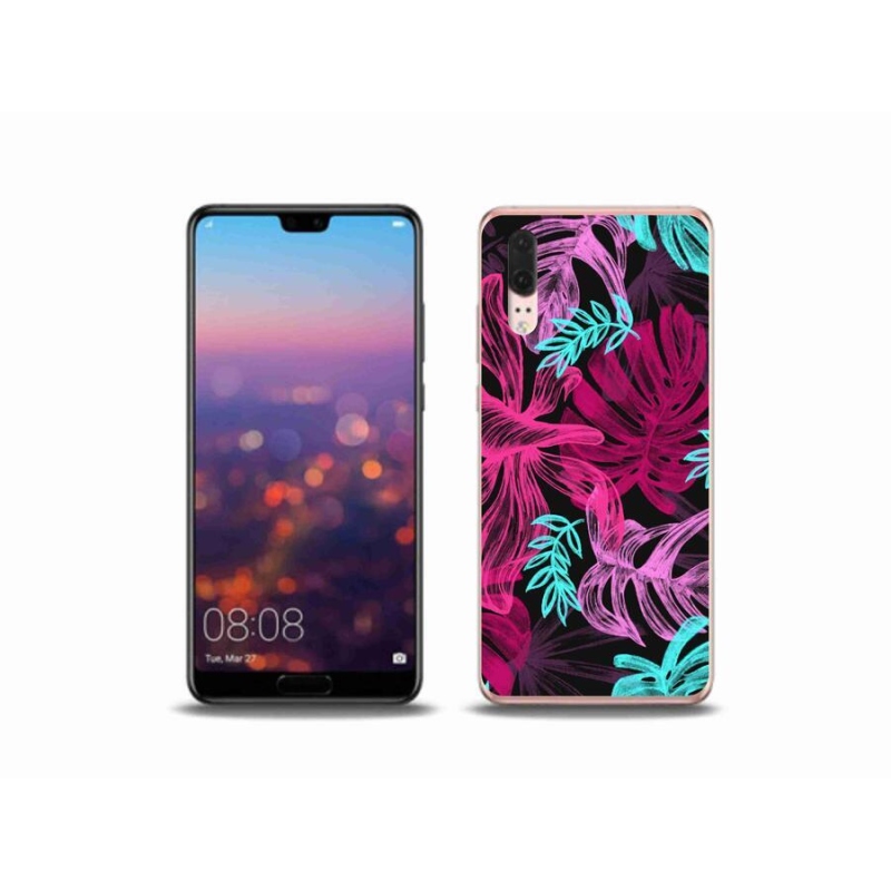 Gél borító mmCase a mobil Huawei P20 - virágok 1