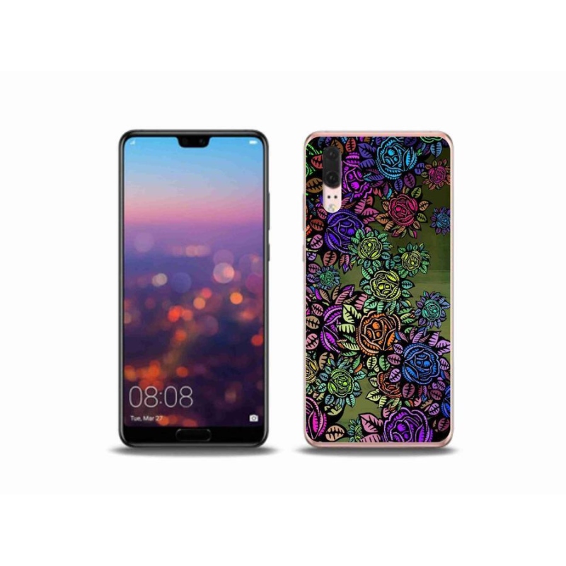 Gél borító mmCase a mobil Huawei P20 - virágok 6