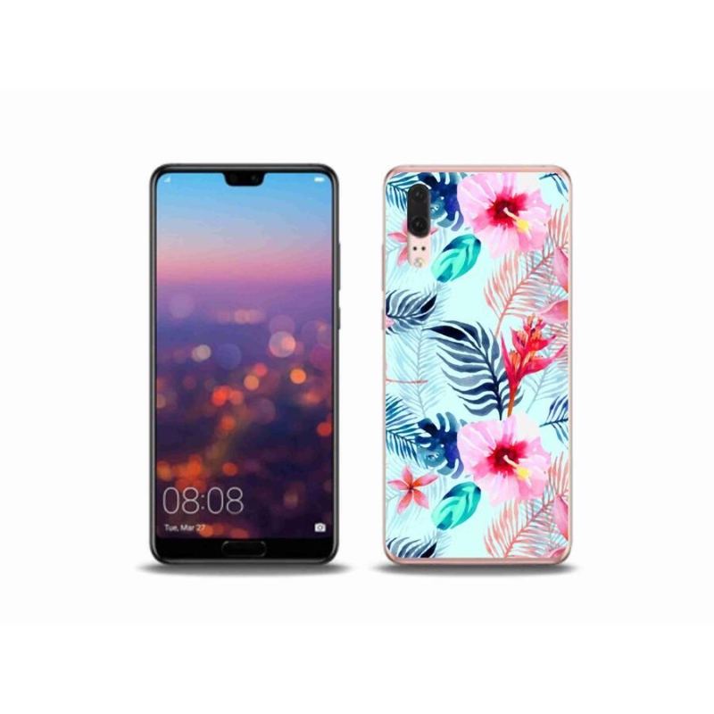 Gél borítás mmCase mobil Huawei P20 - virágok