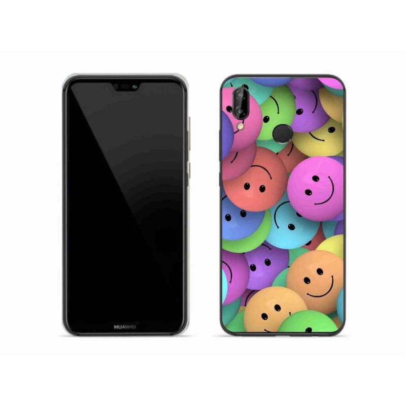 Gél borítás mmCase a Huawei P20 Lite készülékhez - színes smiley-k