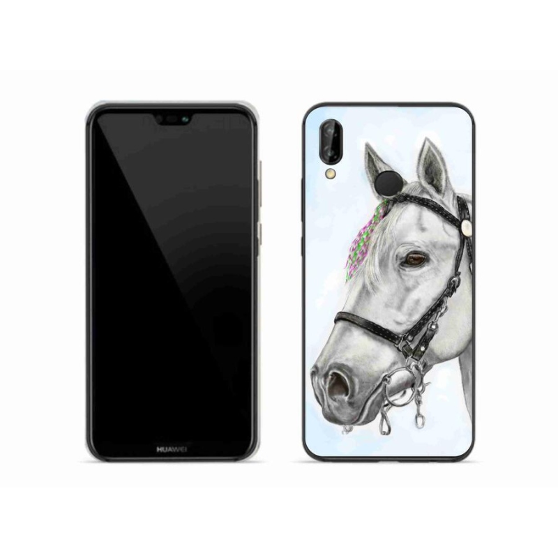 Gél borítás mmCase a Huawei P20 Lite készülékhez - fehér ló 1