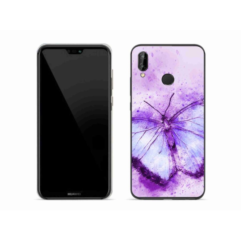 Gél borítás mmCase a Huawei P20 Lite készülékhez - lila pillangó