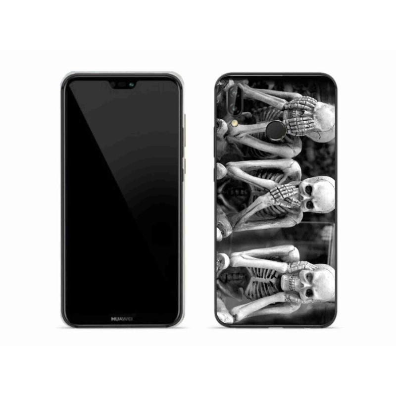 Gél borítás mmCase a Huawei P20 Lite számára - csontvázak