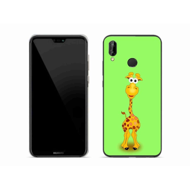 Gél borítás mmCase a mobil Huawei P20 Lite készülékhez - rajzfilm zsiráf