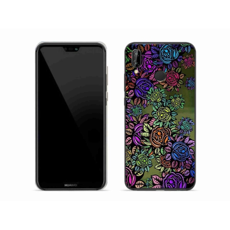 Gél borító mmCase a mobil Huawei P20 Lite - virágok 6
