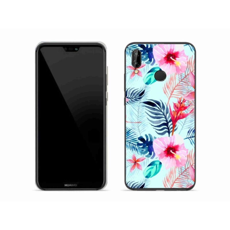 Gél borítás mmCase a mobil Huawei P20 Lite készülékhez - virágok
