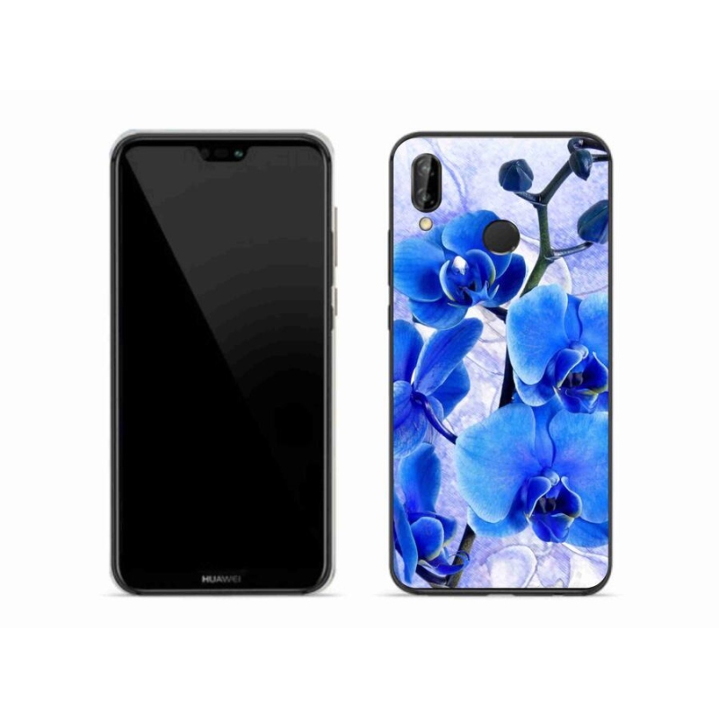 Gél borítás mmCase a Huawei P20 Lite készülékhez - kék virágok