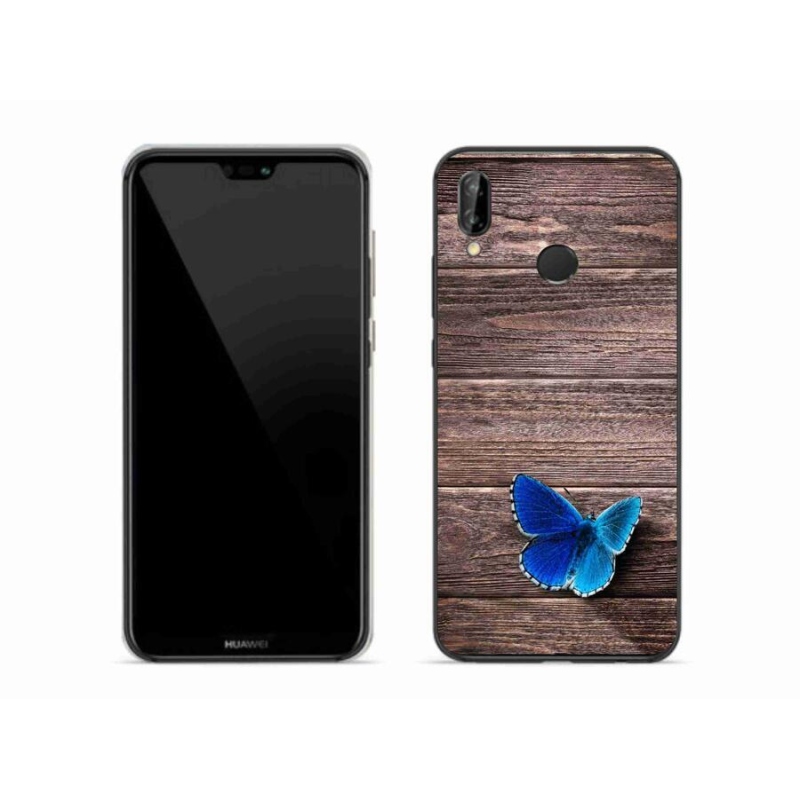 Zselés borítás mmCase a Huawei P20 Lite készülékhez - kék pillangó 1