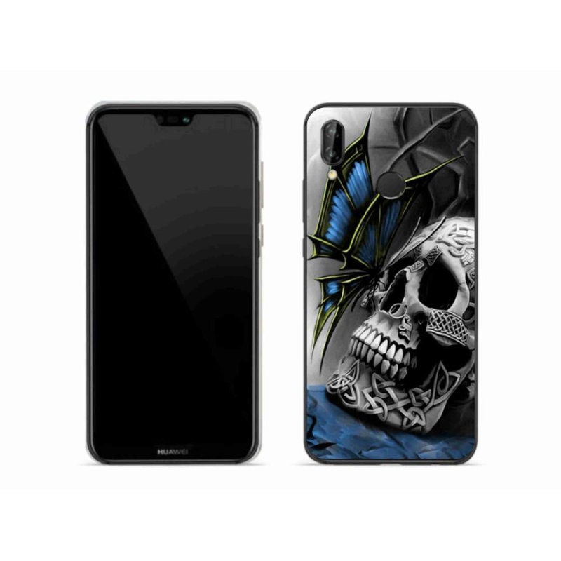 Gél borítás mmCase a Huawei P20 Lite-hoz - pillangó és koponya