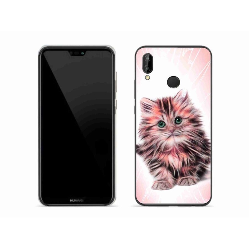 Gél borítás mmCase a mobil Huawei P20 Lite készülékhez - aranyos cica