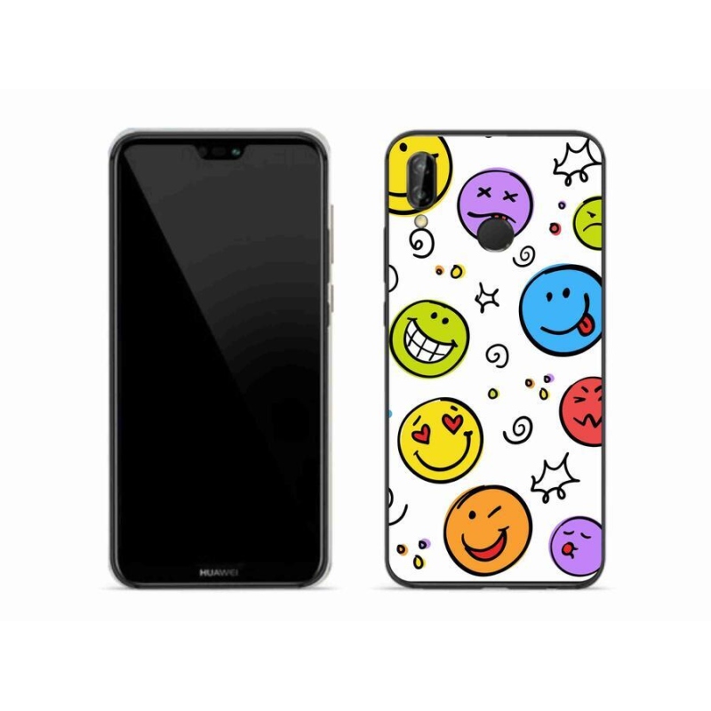 Gél borító mmCase a Huawei P20 Lite készülékhez - smiley-k