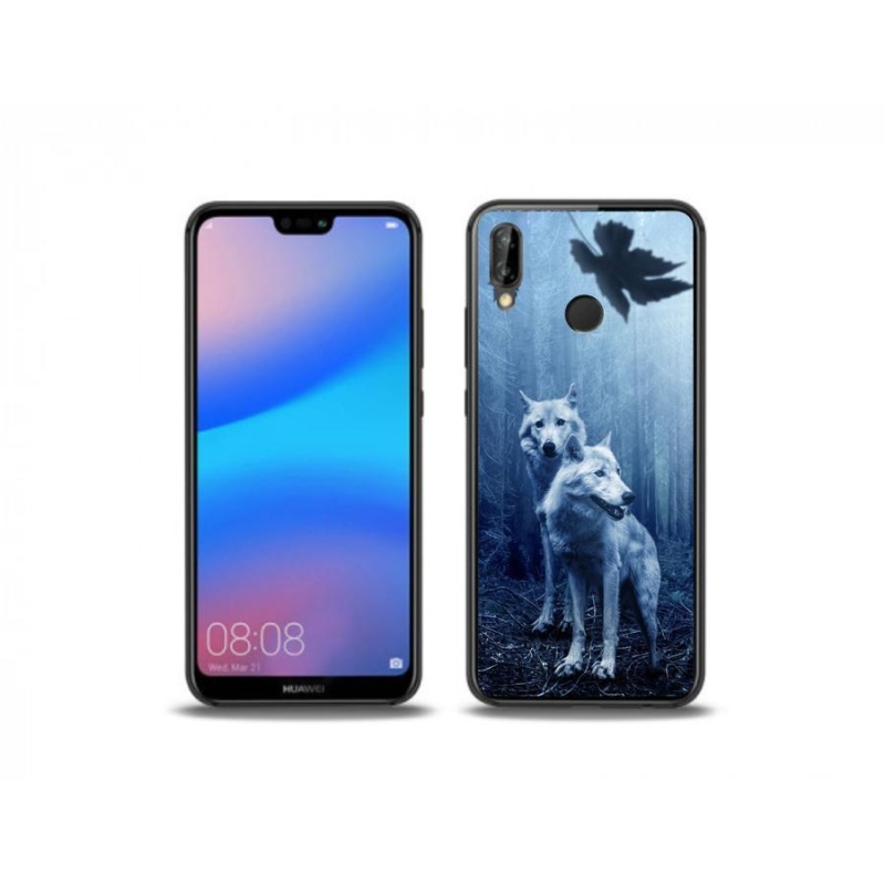 Gél borítás mmCase mobil Huawei P20 Lite - farkasok az erdőben