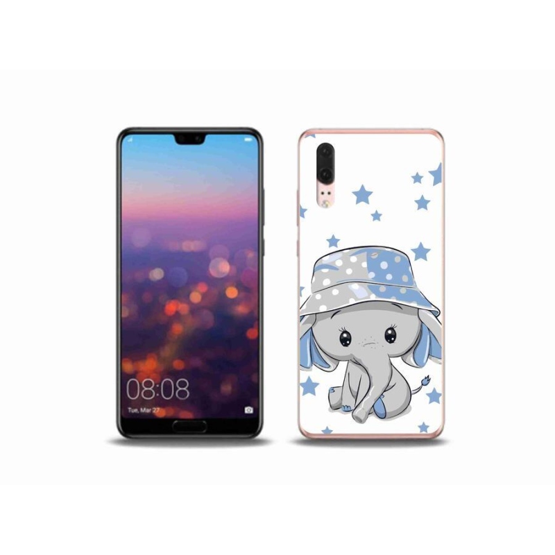 Gél borítás mmCase a Huawei P20 készülékhez - kék elefánt