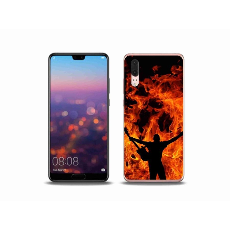 Gél borító mmCase mobil Huawei P20 - zenész és tűz