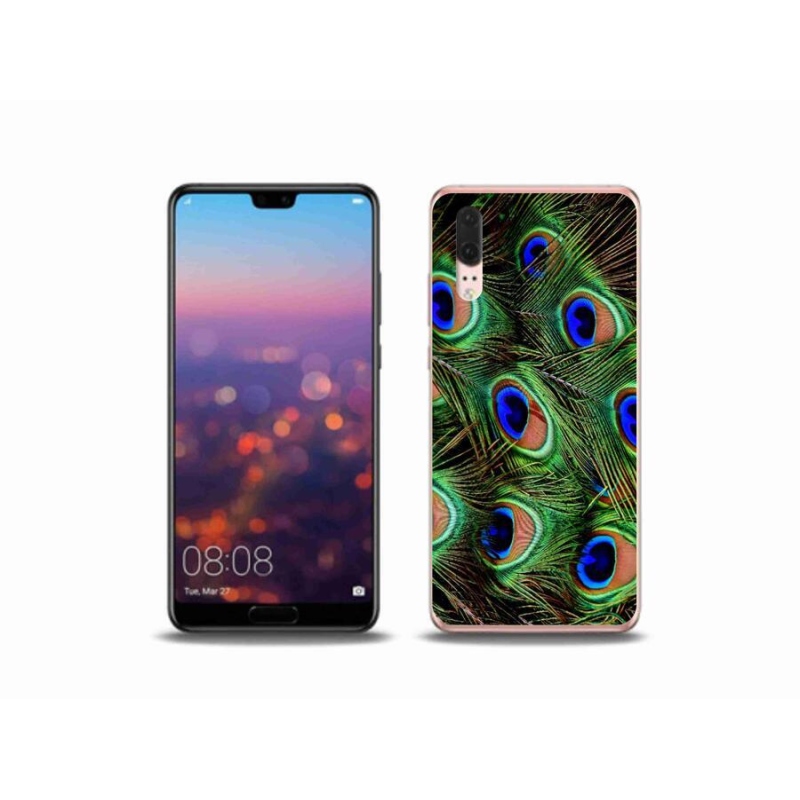 Gél borítás mmCase a Huawei P20 készülékhez - pávatoll