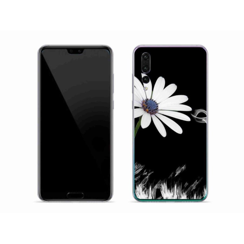 Gél borítás mmCase a Huawei P20 Pro készülékhez - fehér virág