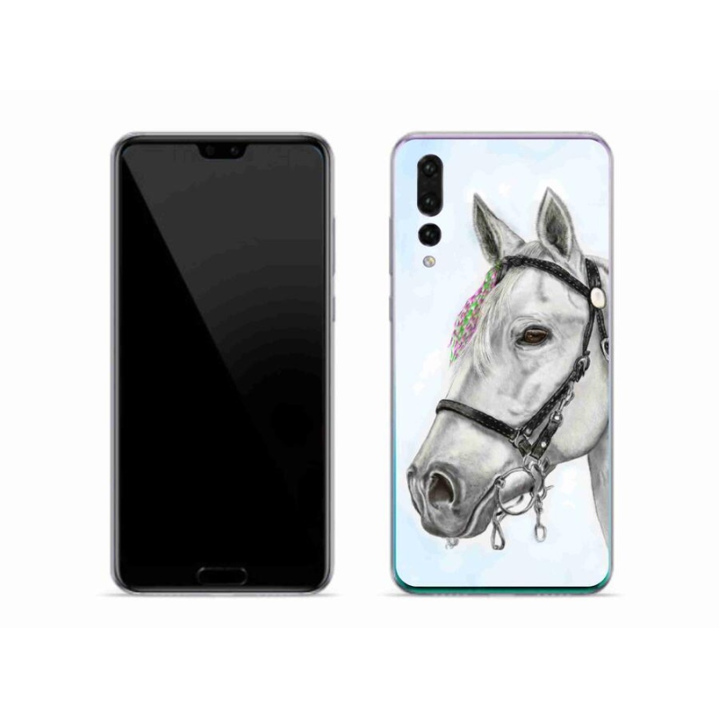 Zselés borítás mmCase a Huawei P20 Pro-hoz - fehér ló 1