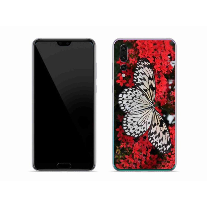 Zselés borítás mmCase a Huawei P20 Pro-hoz - fekete-fehér pillangó 1